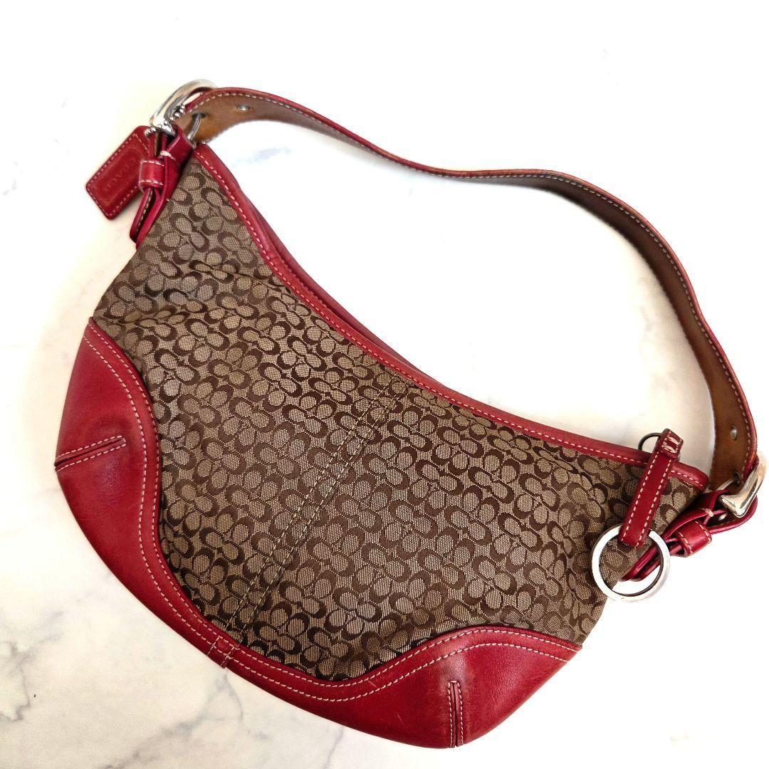 コーチ 6351ソーホー ホーボー レッド ワンショルダーバッグ　COACH