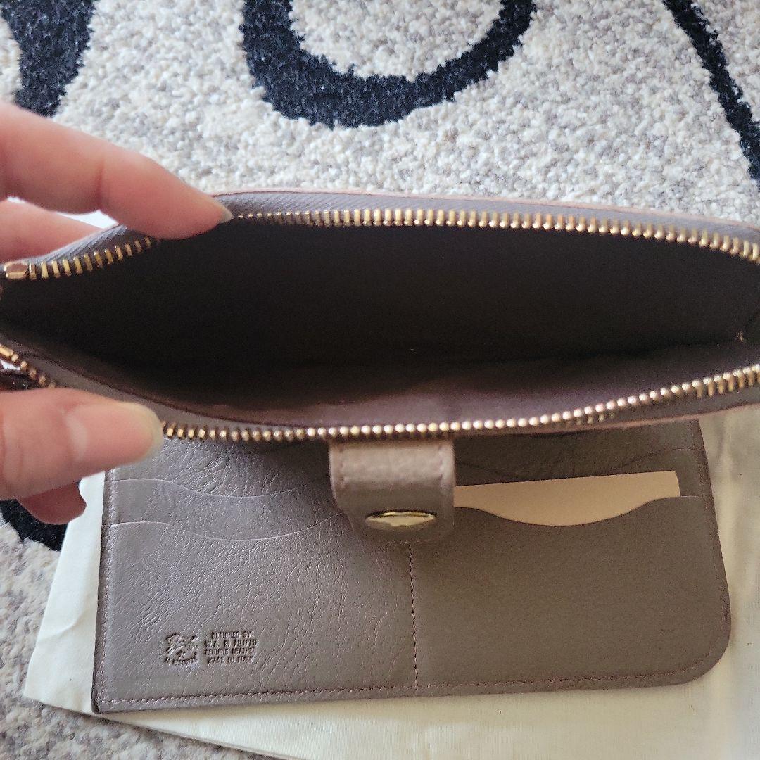 長財布 折りたたみ財布 グレージュ