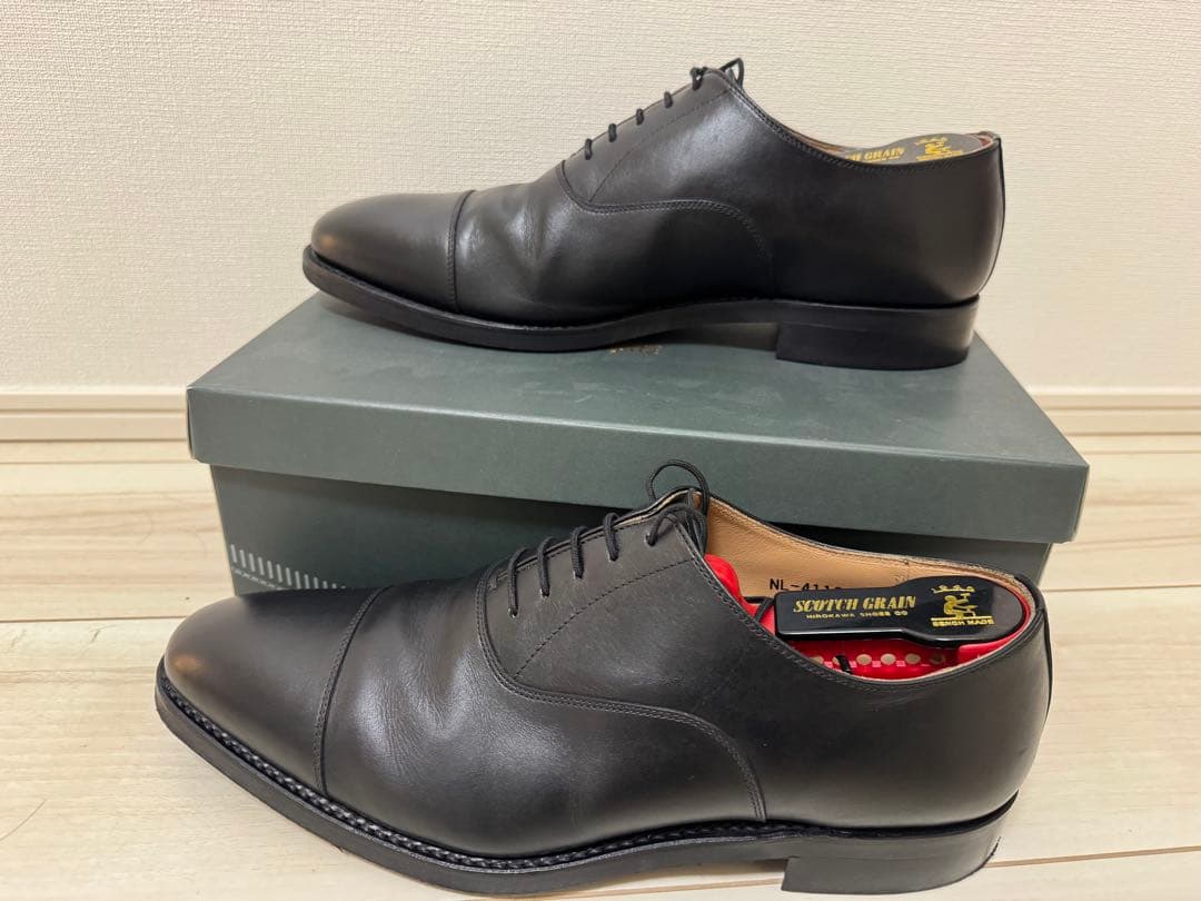 山*本様 SCOTCH GRAIN ブラックレザー ドレスシューズ ストレートチ