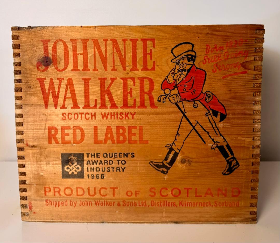 ジョニーウォーカー ウイスキー ヴィンテージ 木箱 英国 イギリス昭和レトロ⭐︎⭐︎