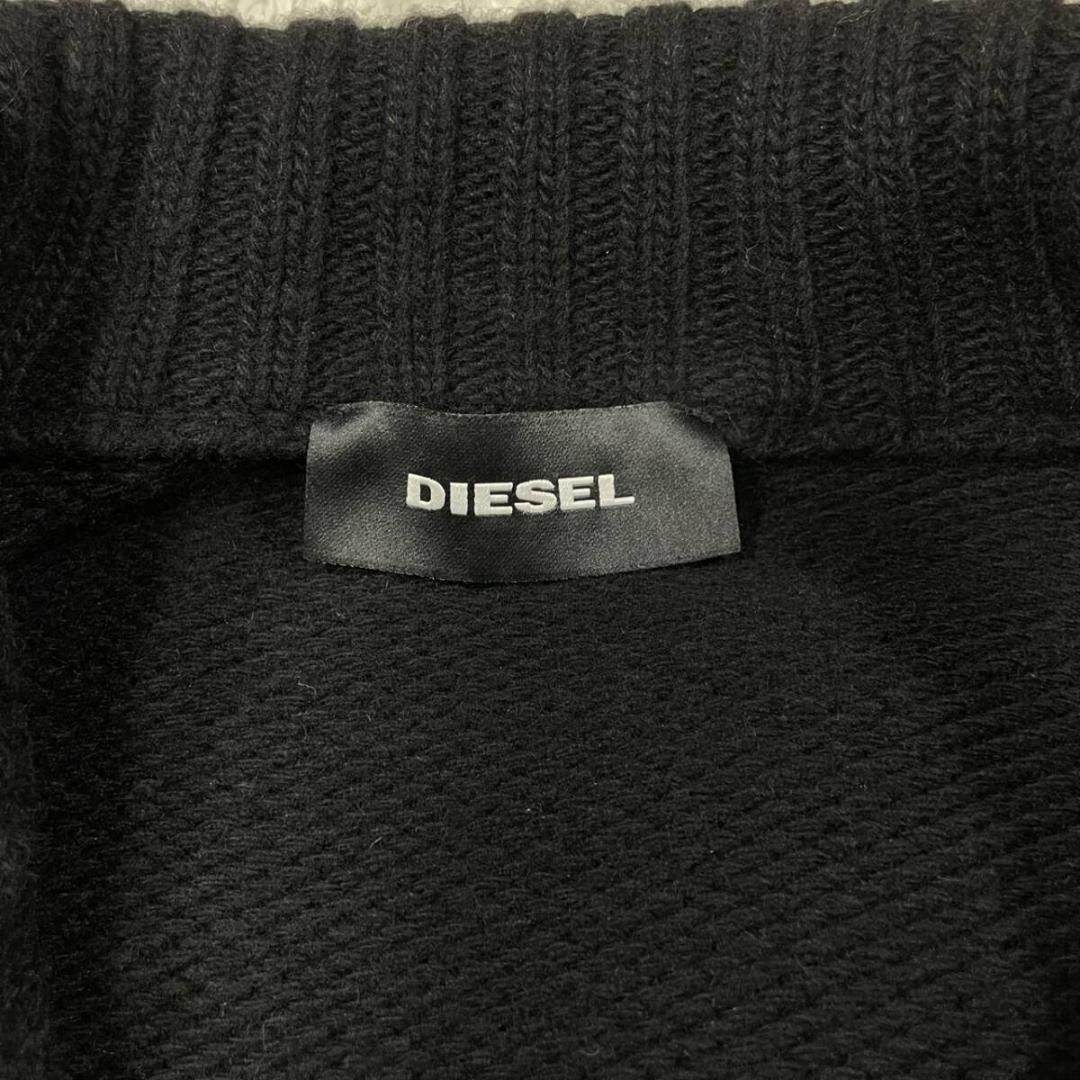 極美品✨DIESEL ニット コート ジャケット クラッシュ加工 ブラック