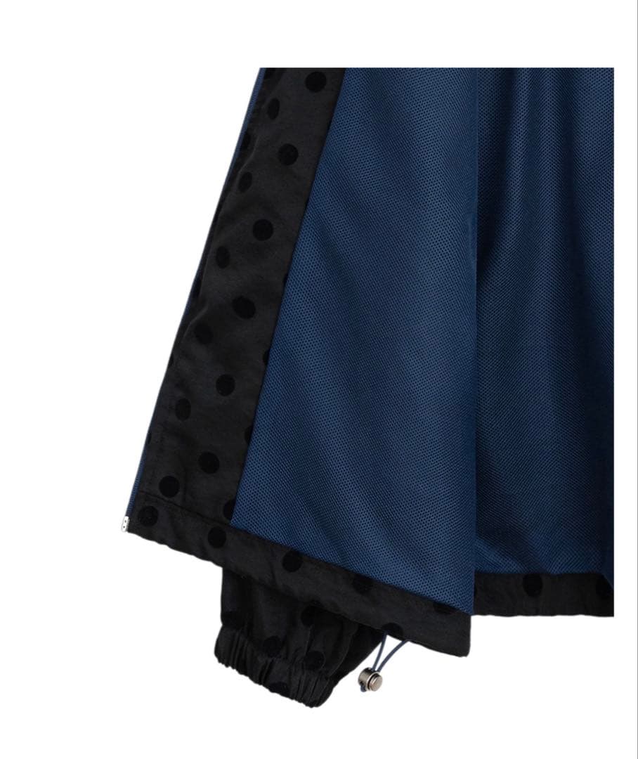 OHESHIO ドット フリル フード ウィンドブレーカー ジャンパー