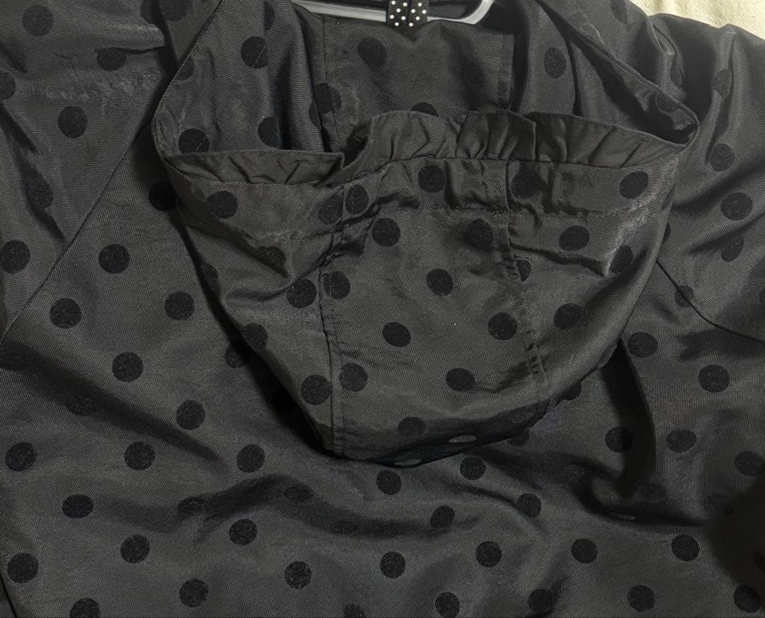 OHESHIO ドット フリル フード ウィンドブレーカー ジャンパー