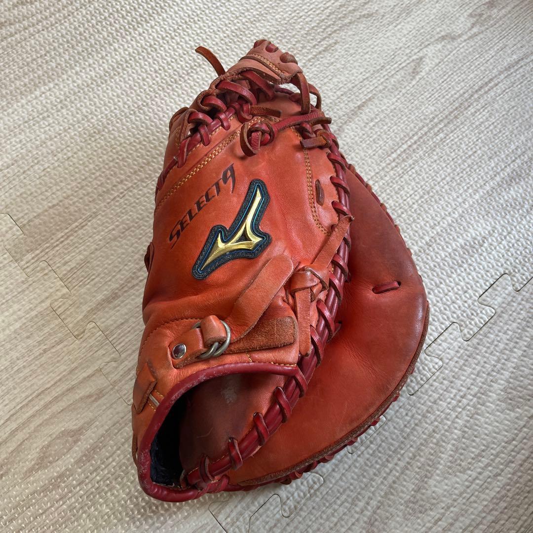 Mizuno Select 9 軟式グローブ キャッチャーミット　オレンジ