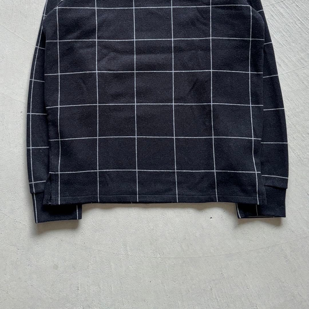 agnes b. homme check sweat 方眼チェック 黒