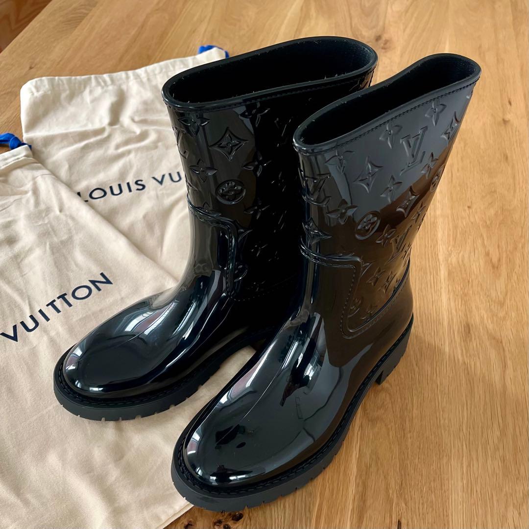 【超美品】ルイヴィトン ドロップス レインブーツ レディース 36