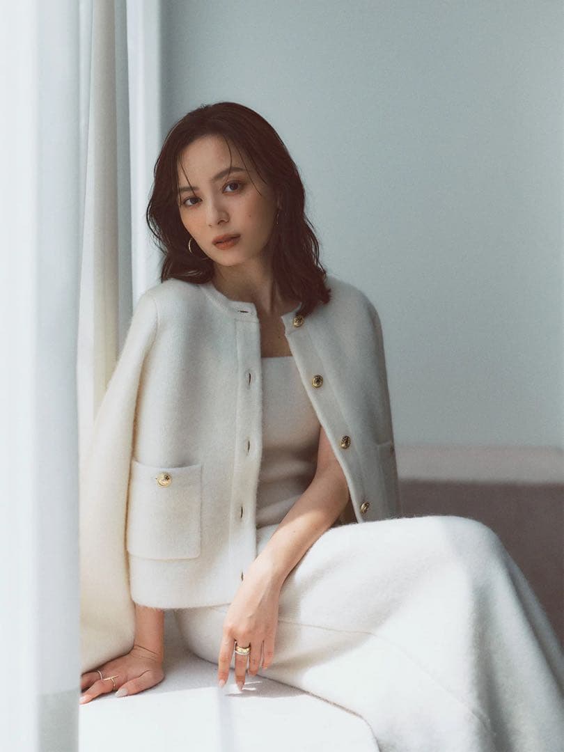 anuans アニュアンス カシミヤブレンドキャミソールニットワンピース 新品