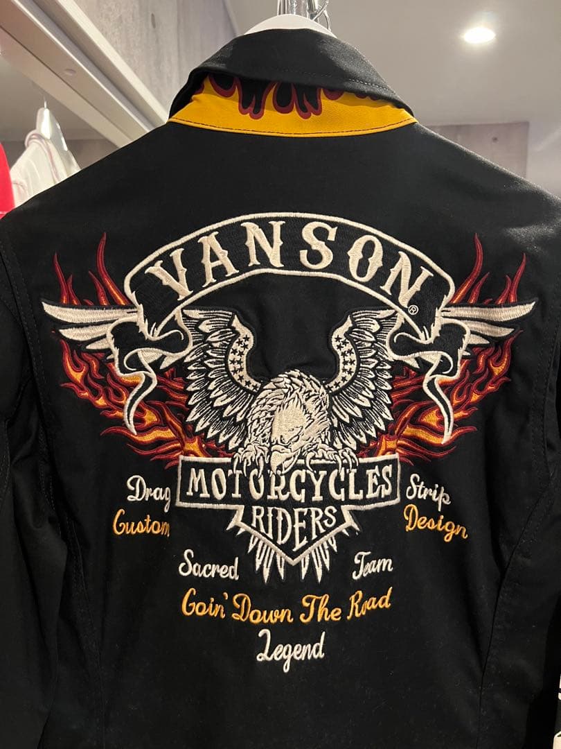 vanson タグ付きつなぎ