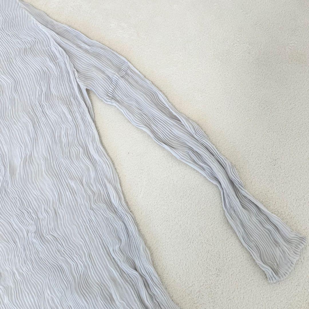 極美品✨ISSEY MIYAKE プリーツ　グレー　長袖　トップス　Lサイズ