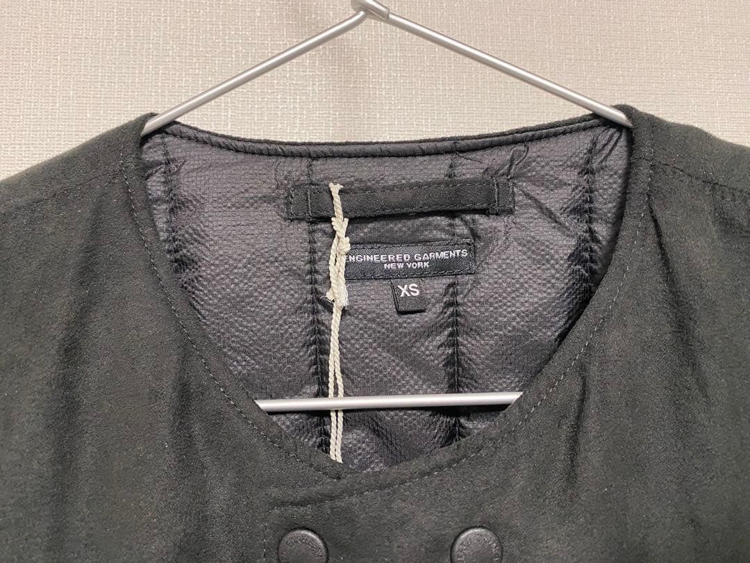 新品未使用 エンジニアードガーメンツ カバーベスト XS フェイクスエード 黒