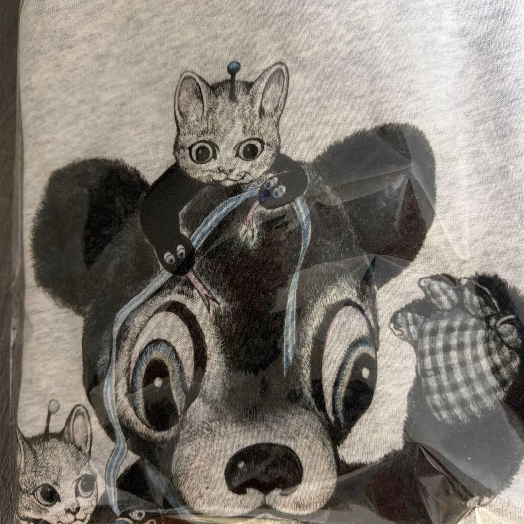 ボリス雑貨店　ヒグチユウコ　半袖スウェット　Tシャツ　3ギュスと黒いクマ　L