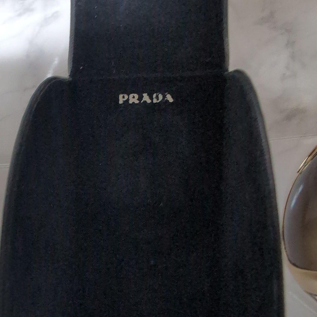 PRADA ゴールドカラーフレームメンズサングラス 度無し