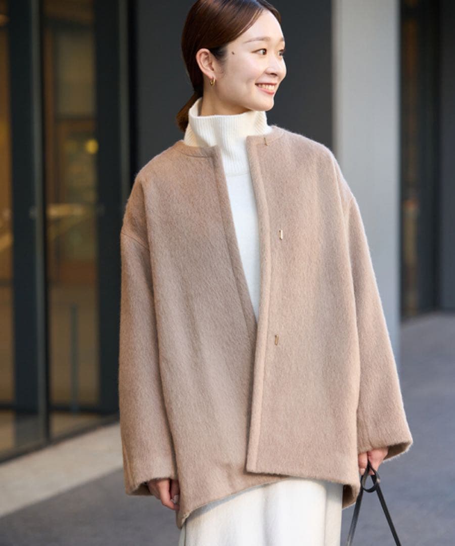 IENA　モヘアシャギーハーフコート　38 アウター　イエナ