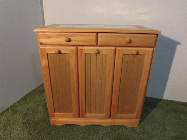 送料無料/展示品/アウトレット/新品★カントリー調★分別ダストボックス（3分別）