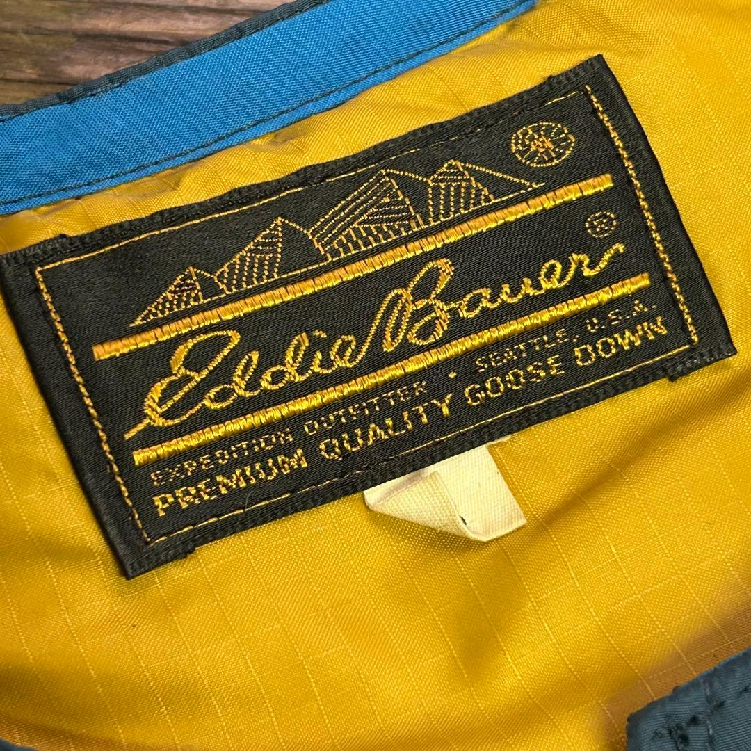 70s80s エディーバウアー ダウン ベスト リメイク 黒タグ TALON