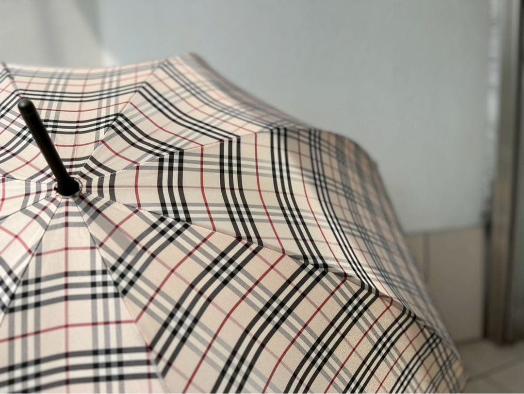 バーバリー Burberry 美品 雨傘 長傘 ノバチェック 希少 TZ6