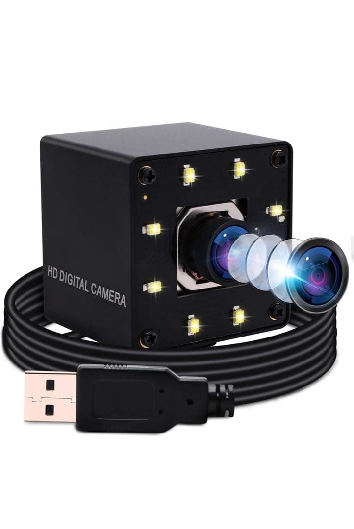 4k USBカメラ ELPオートフォーカス 100度歪みのないレンズ LED