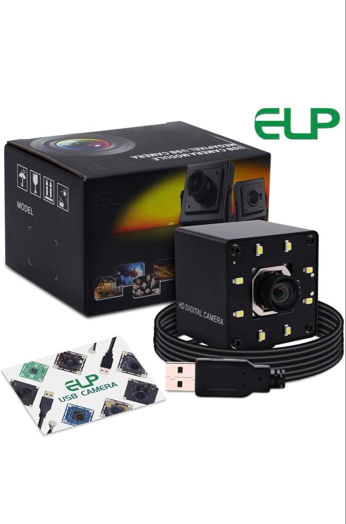 4k USBカメラ ELPオートフォーカス 100度歪みのないレンズ LED