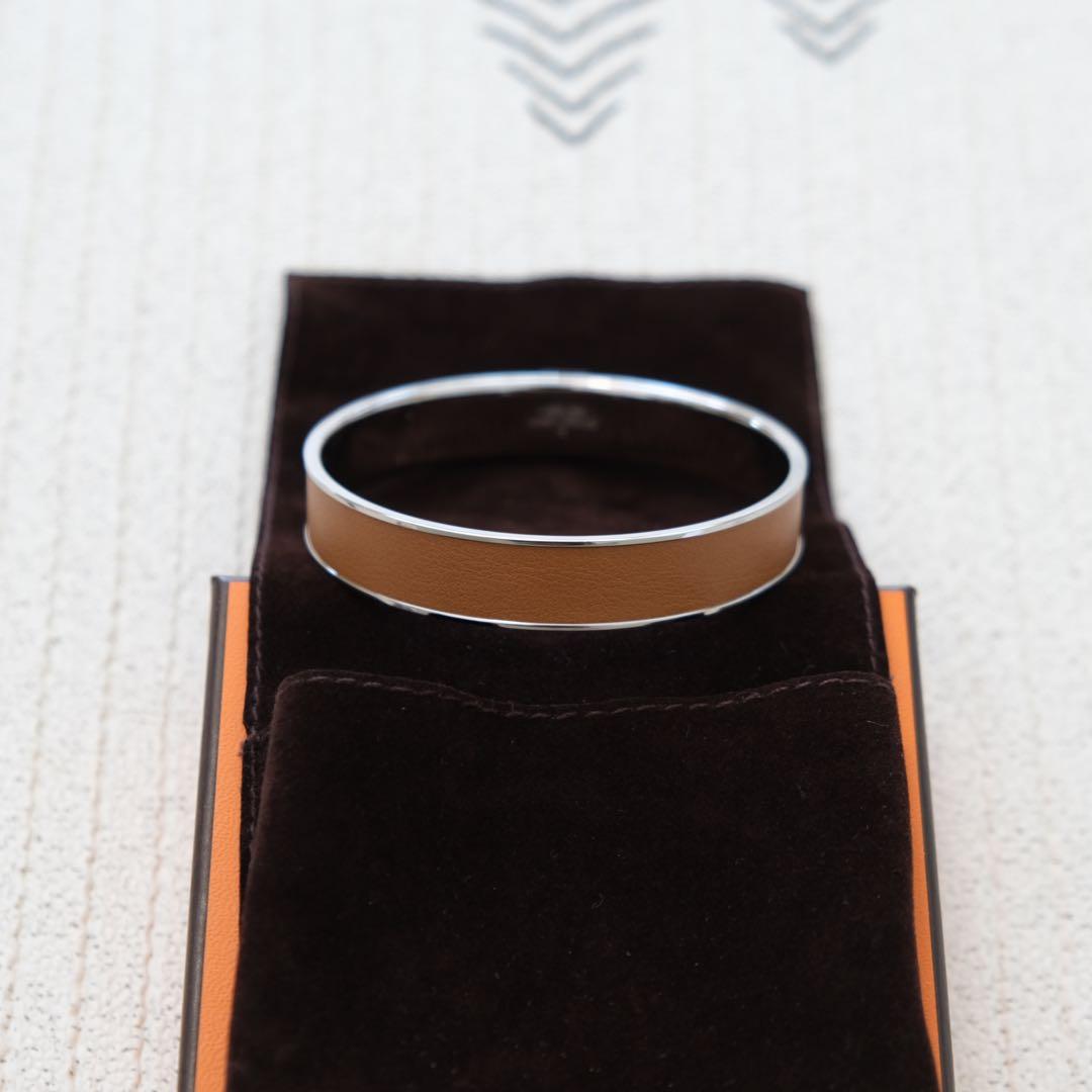 さんさん様　美品　エルメス　HERMÈS バングル ゴールド　シルバー金具