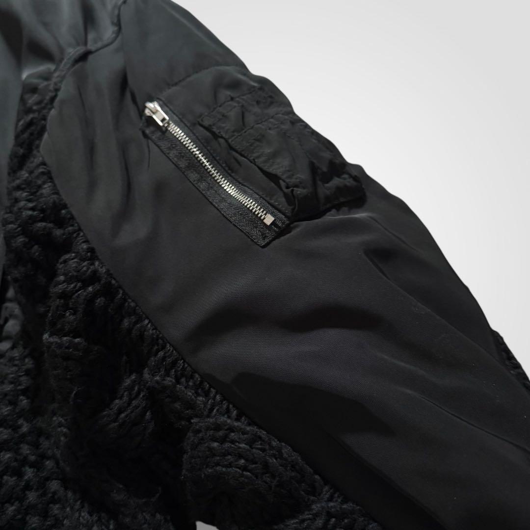 1717◆antiqua アンティカ MA-1ドッキングアウター ブラック