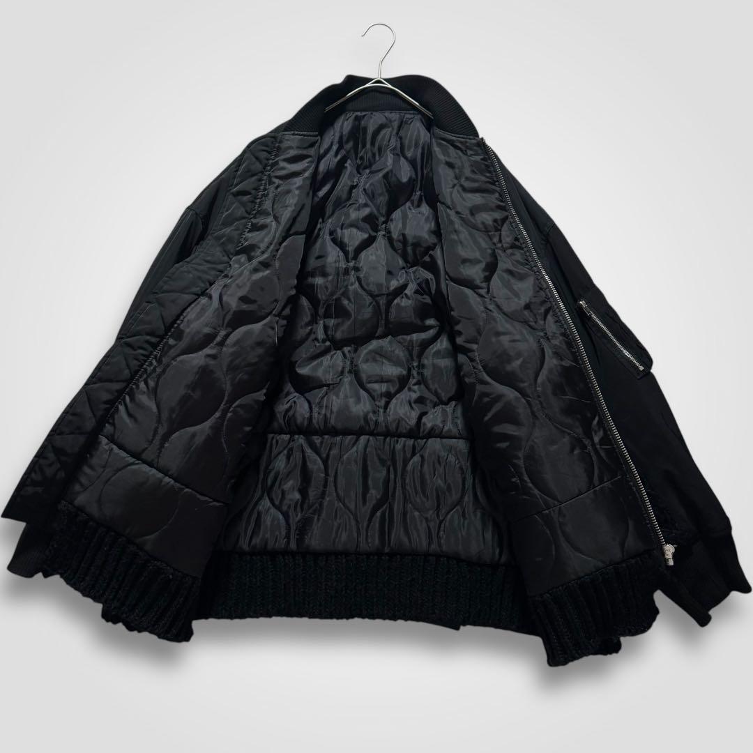 1717◆antiqua アンティカ MA-1ドッキングアウター ブラック