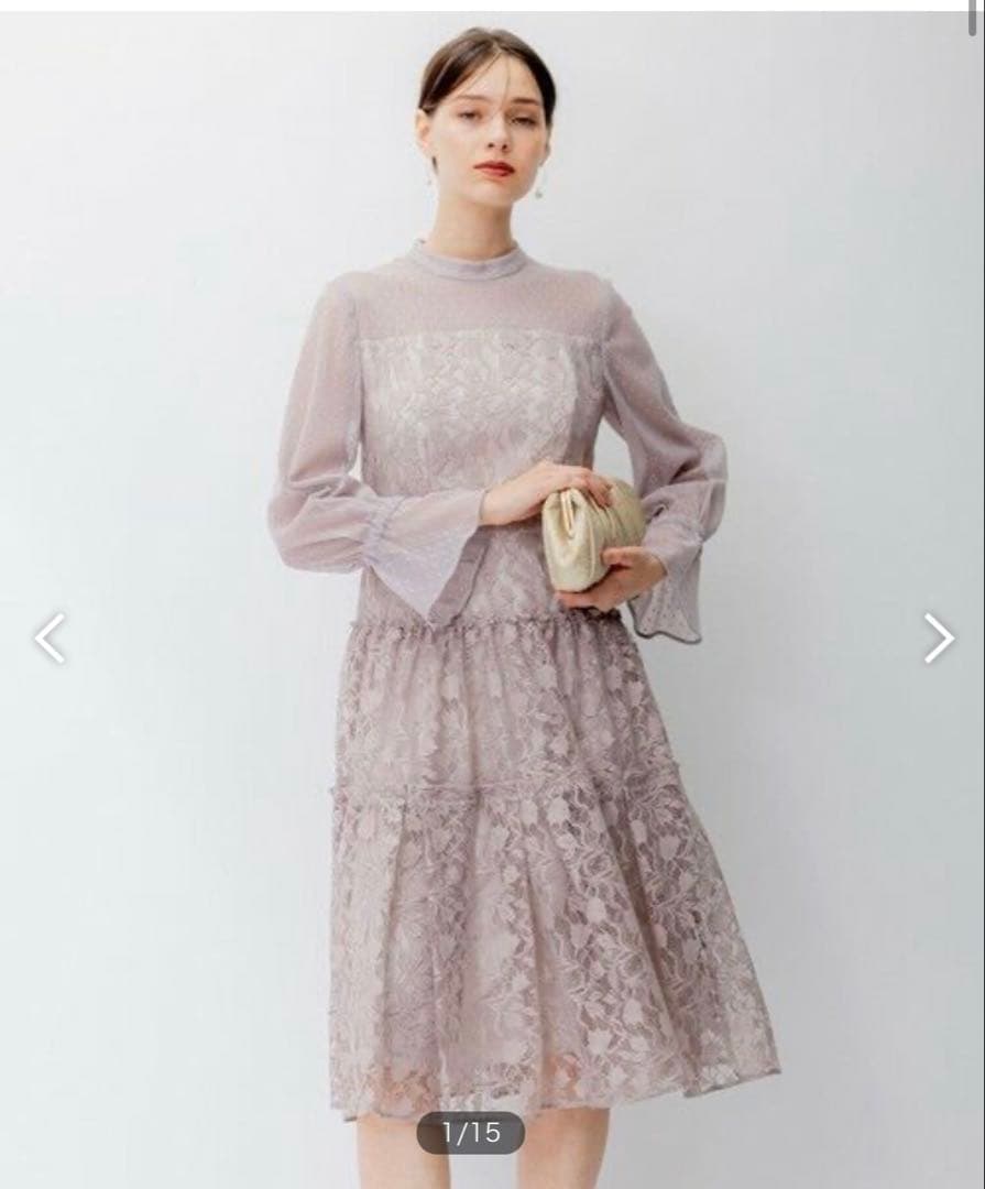 【23区　APPLAUDIR】レース 切替 ドレス