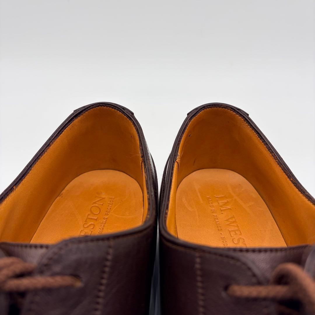 【美品】J.M.WESTON 641 ゴルフ ダークブラウン 6D 保存袋付