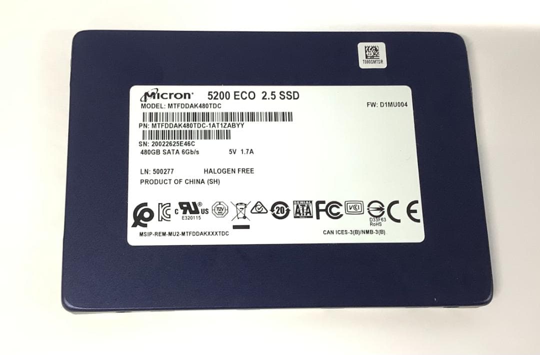 ③-WA364-Micron SATA 480GB SSD 2.5 1点
