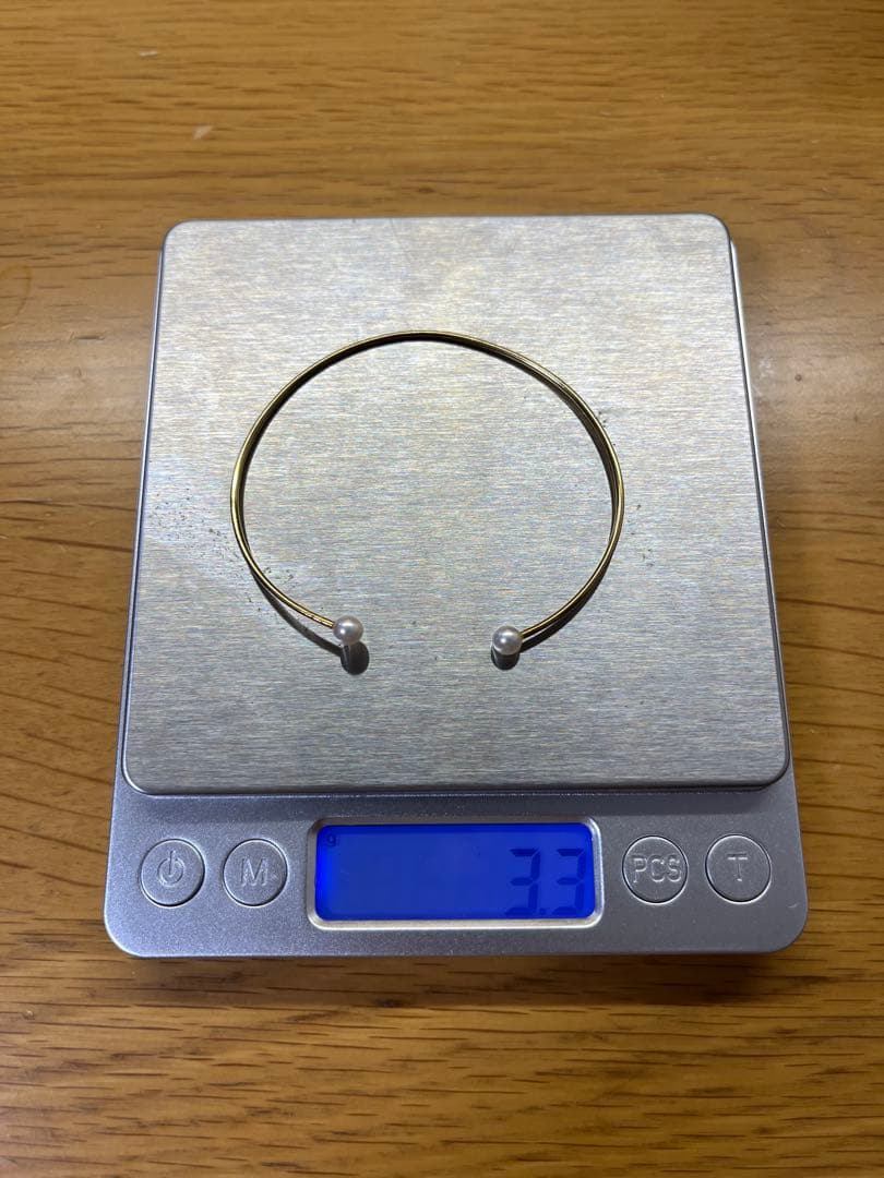 MIKIMOTO K18 ゴールド パール バングルブレスレット