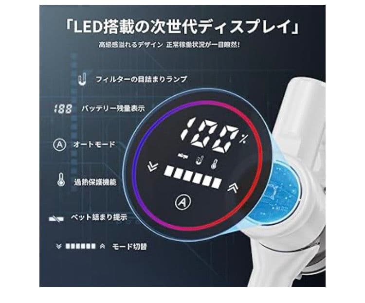 新品　掃除機 コードレス【2026　最小運転音 75Kpa真の強力吸引力プラス！