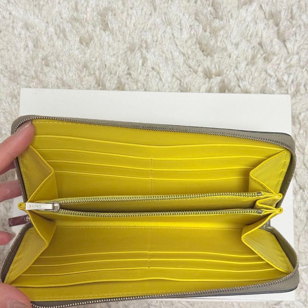 【正規品】CÉLINE グレー レザー 長財布/シリアルナンバー有
