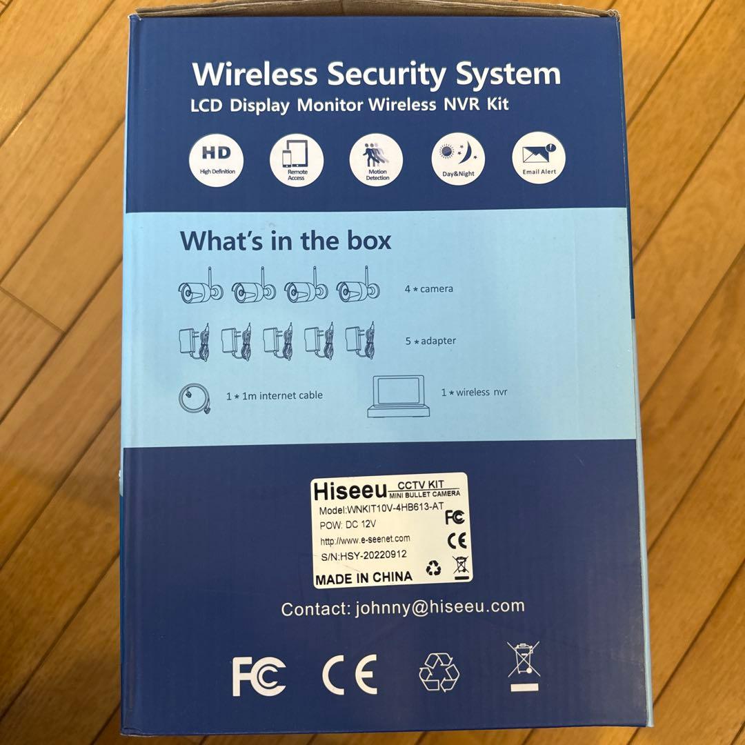Hiseeu Wireless NVR Kit 4カメラ付き