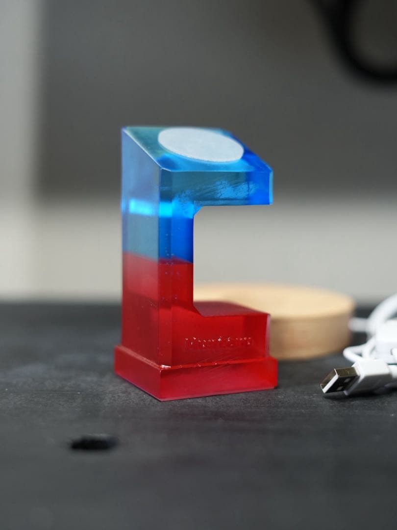 腕時計スタンド クリアレジンムントル バイカラー