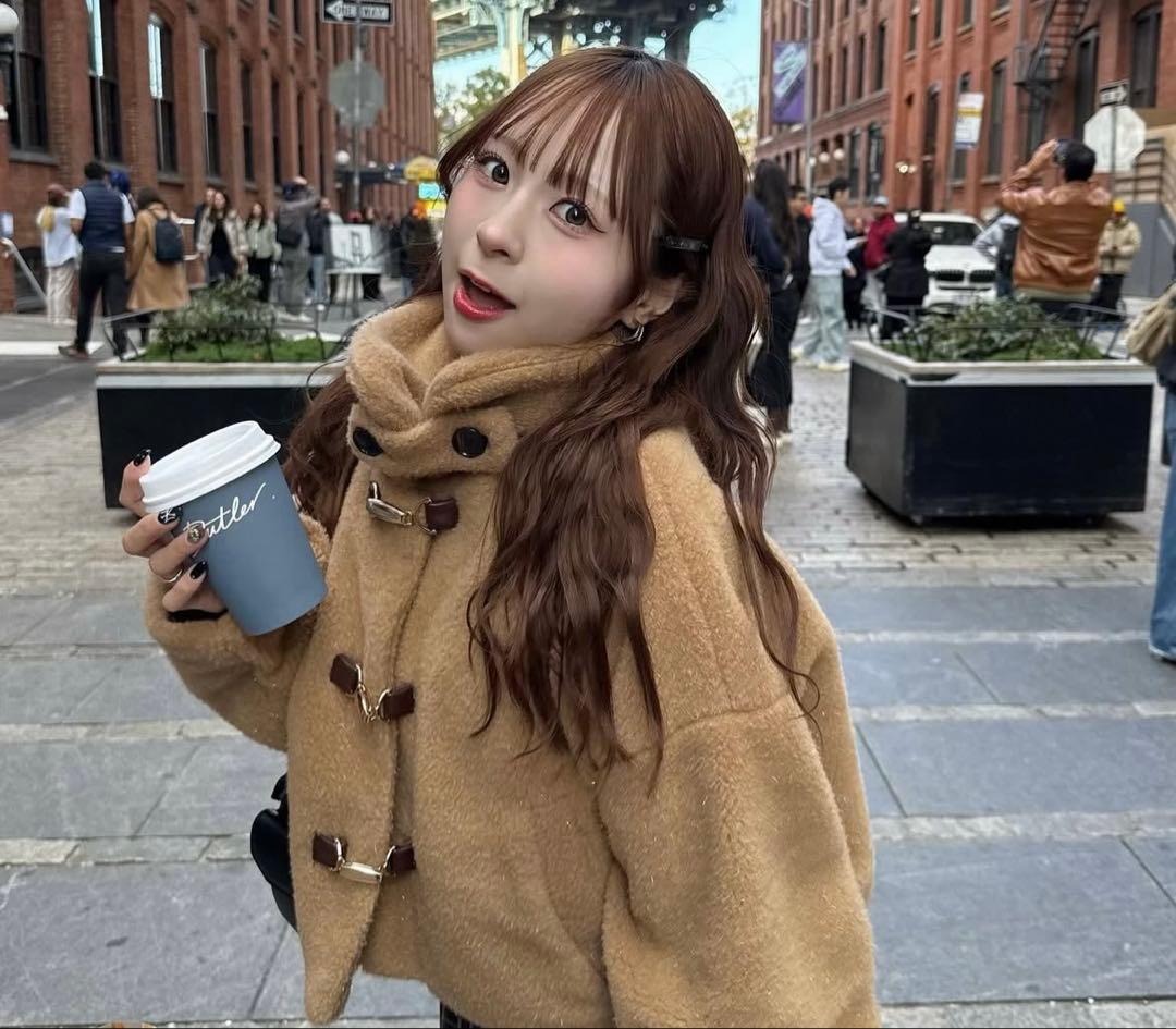 【新品未使用】AmlyCity ラメボアブルゾン　 キャメル