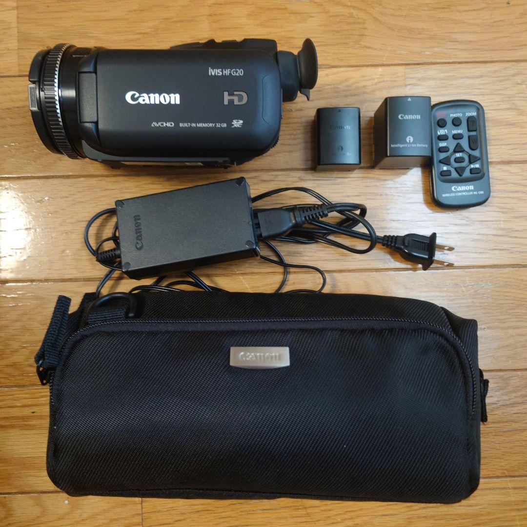 【美品】Canon iVIS HF G20 ビデオカメラ 予備バッテリー付き