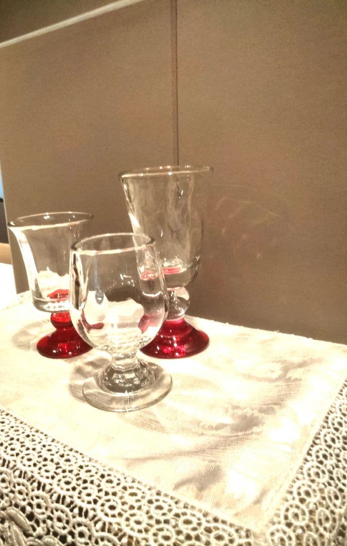 倉敷ガラス　名工　小谷眞三 リキュールグラス3個とカラー写真集