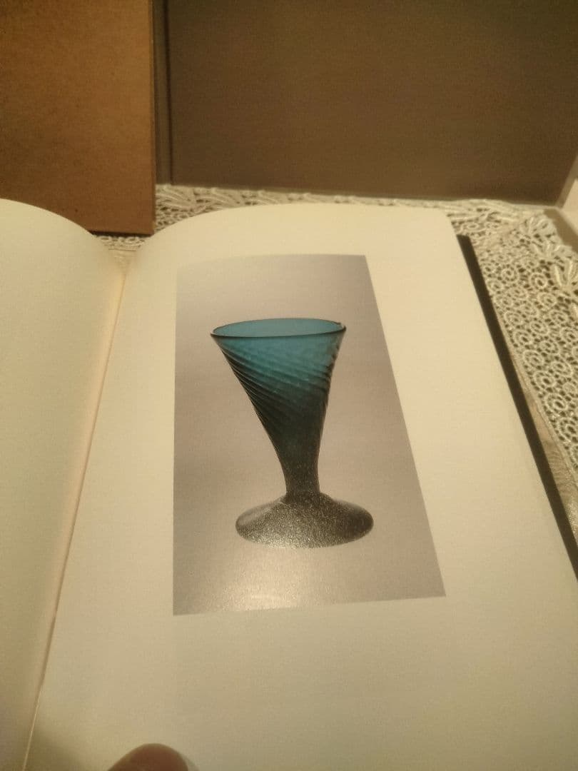 倉敷ガラス　名工　小谷眞三 リキュールグラス3個とカラー写真集