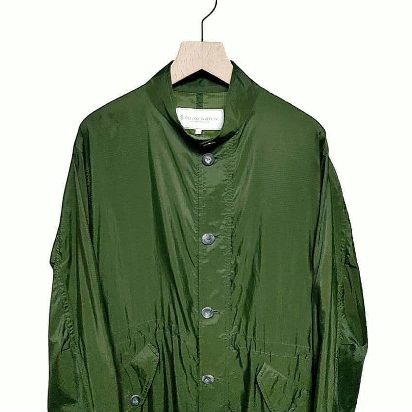 プライベートホワイト ハンドメイド フィッシュテール ナイロンコート XL相当