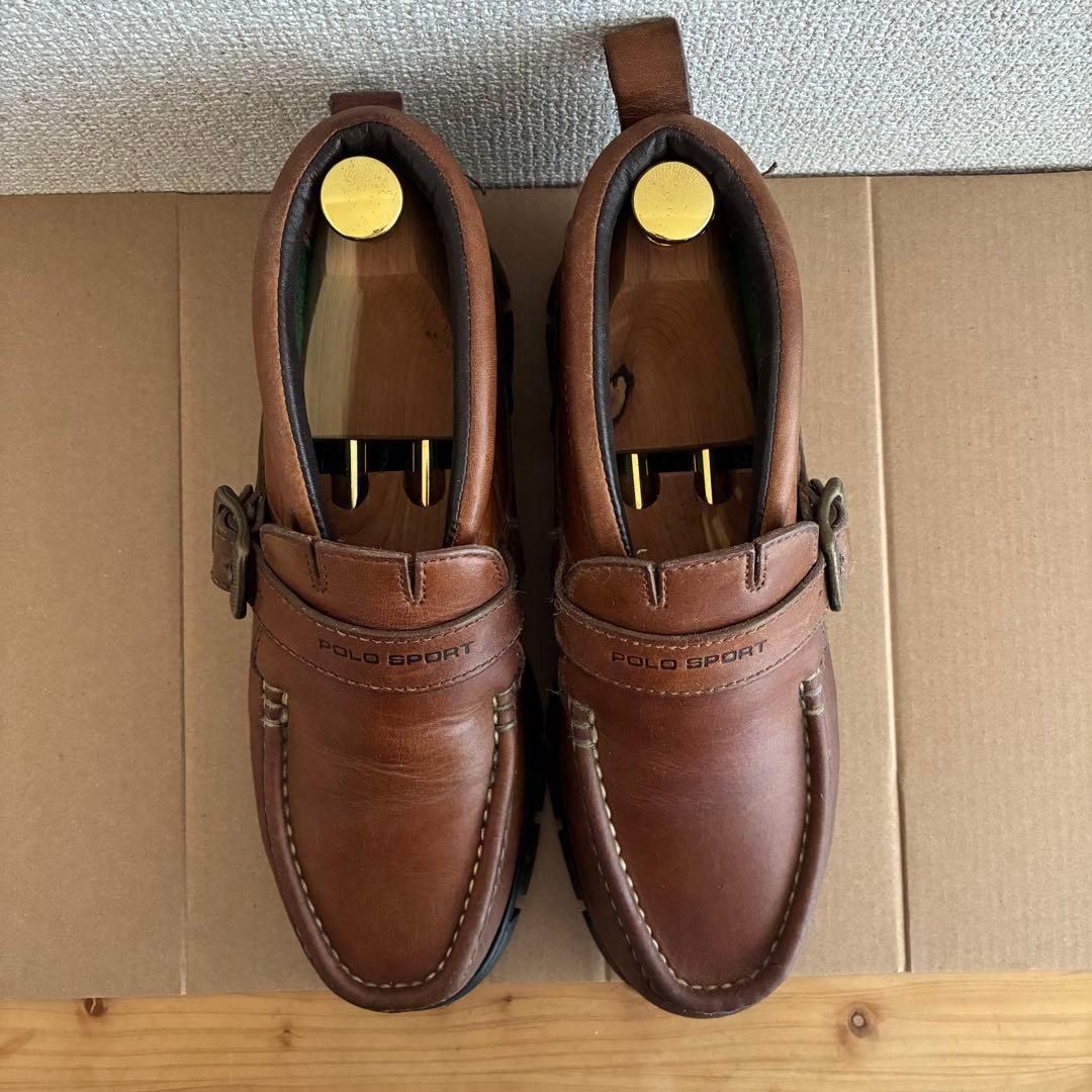 靴 90's POLO SPORT brown leather boots