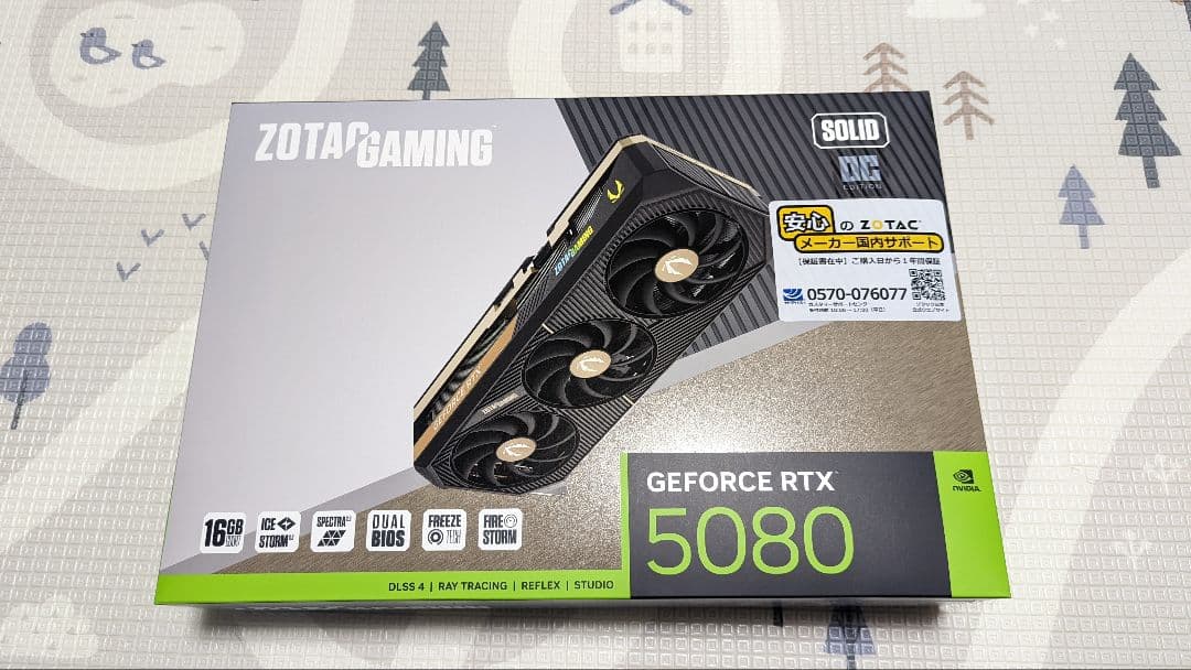 新品 ZOTAC RTX 5080 SOLID OC 16GB