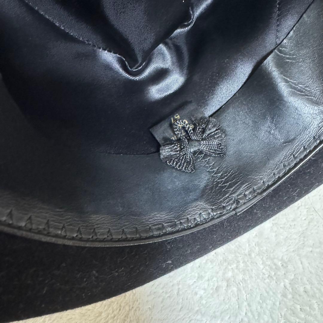 ボルサリーノ ウールハット フェルトハット 中折れ ブラック 57