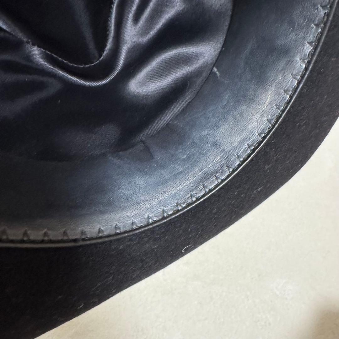 ボルサリーノ ウールハット フェルトハット 中折れ ブラック 57