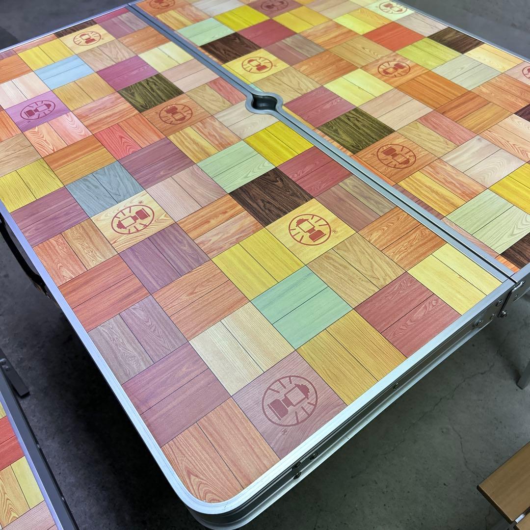 極美品　廃盤　コールマン　テーブル ナチュラルモザイク ファミリーリビングセット