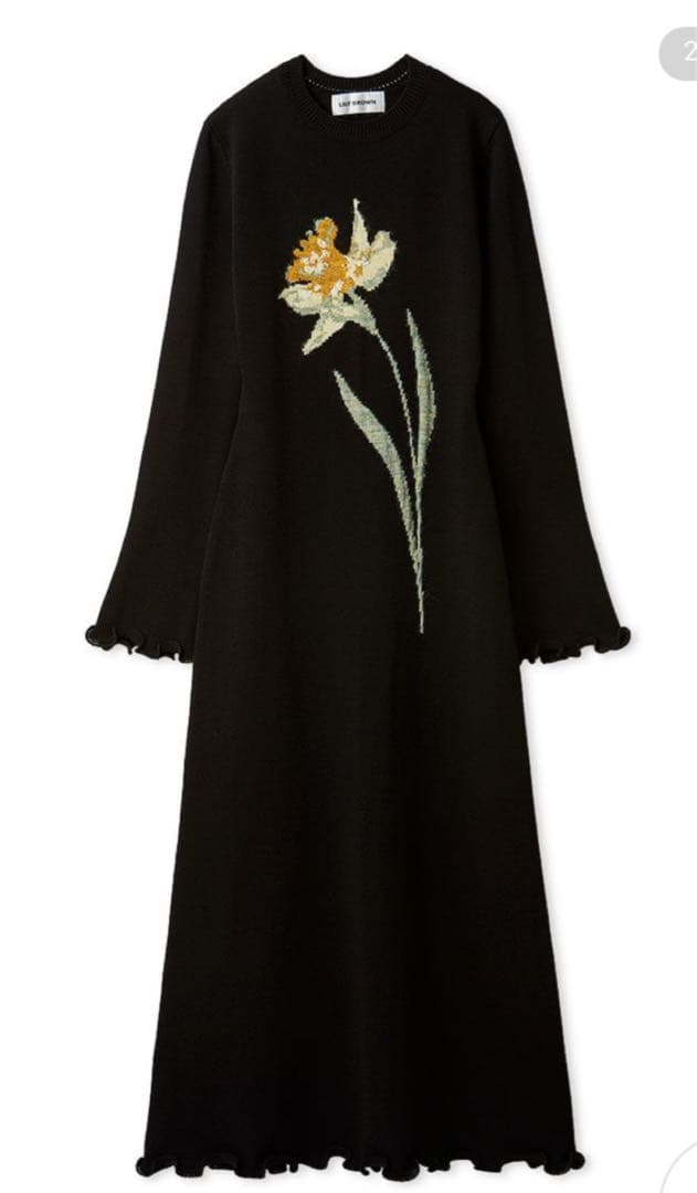 LILY BROWN（リリー ブラウン） スイセンモチーフニットワンピース