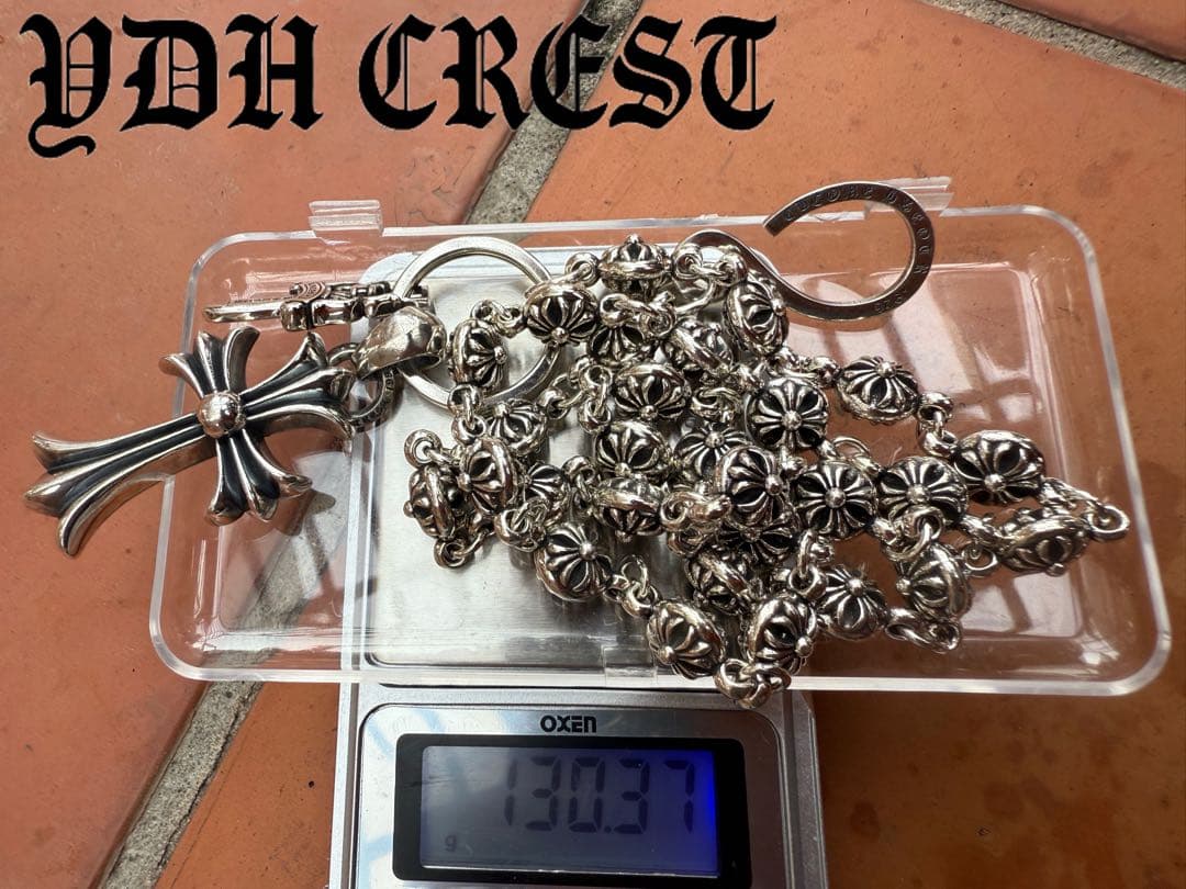 新入荷　バイカー必須　フラワークロスウォレットチェーン　刻印有り　MLCN