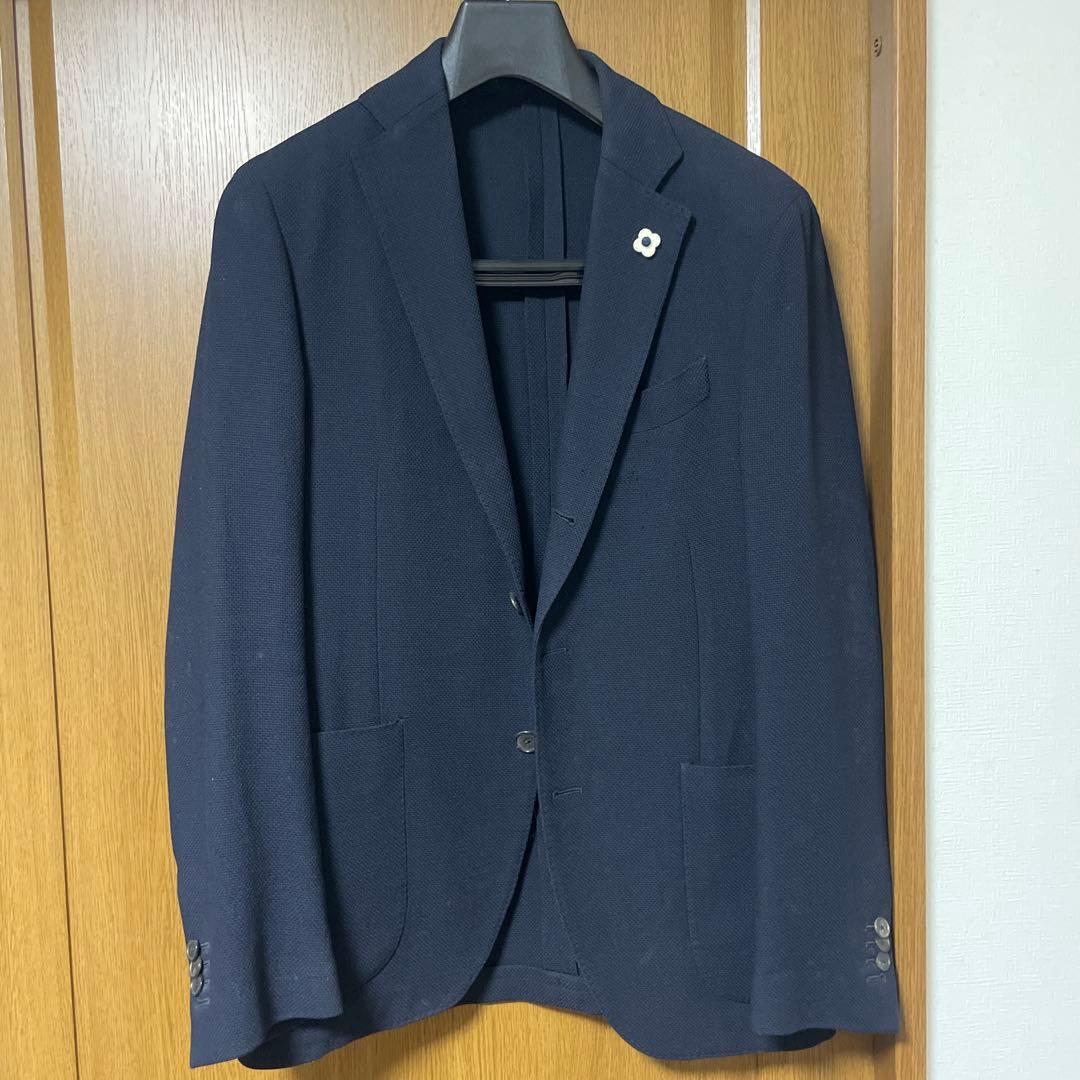 LARDINI ネイビー テーラードジャケット　サイズ48