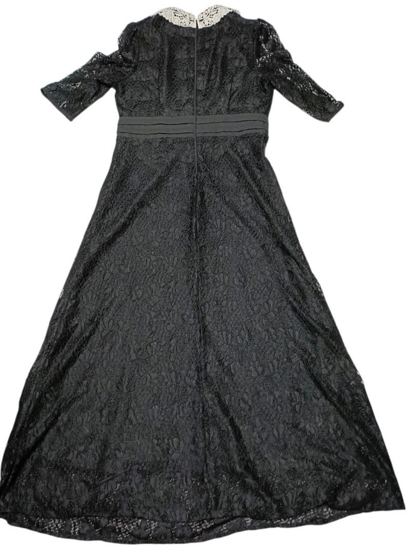 美品　レジャ　レース付きブラック パーティー ドレス　M　LEJA