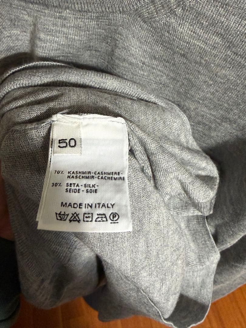 【未使用品】cruciani グレー ニットセーター イタリア製