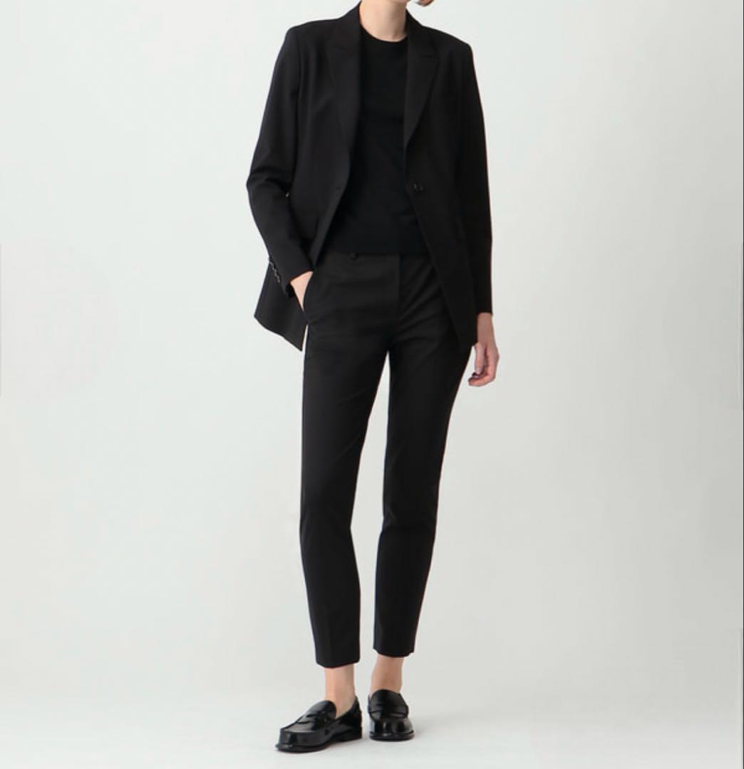 今期 新品タグ付 L セオリー テーラードジャケット 黒 総裏 ピークドラペル