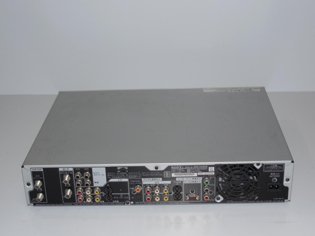 SONY RDR-HX82W　HDD搭載DVDレコーダースゴ録